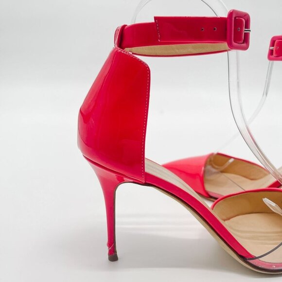Giuseppe Zanotti Patent Leather Hot Pink Pointed Toe D'Orsay Pumps Heels 38.5 - Picture 11 of 11